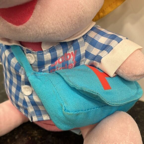 Disney Baby Piglet In Hiking Gear & Yellow Hat. Size 11”Rare - Picture 3 of 14